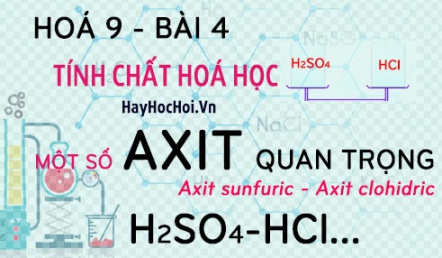 Một số axit quan trọng, axit sunfuric H2SO4 đặc loãng, axit clohidric HCl - hoá 9 bài 4
